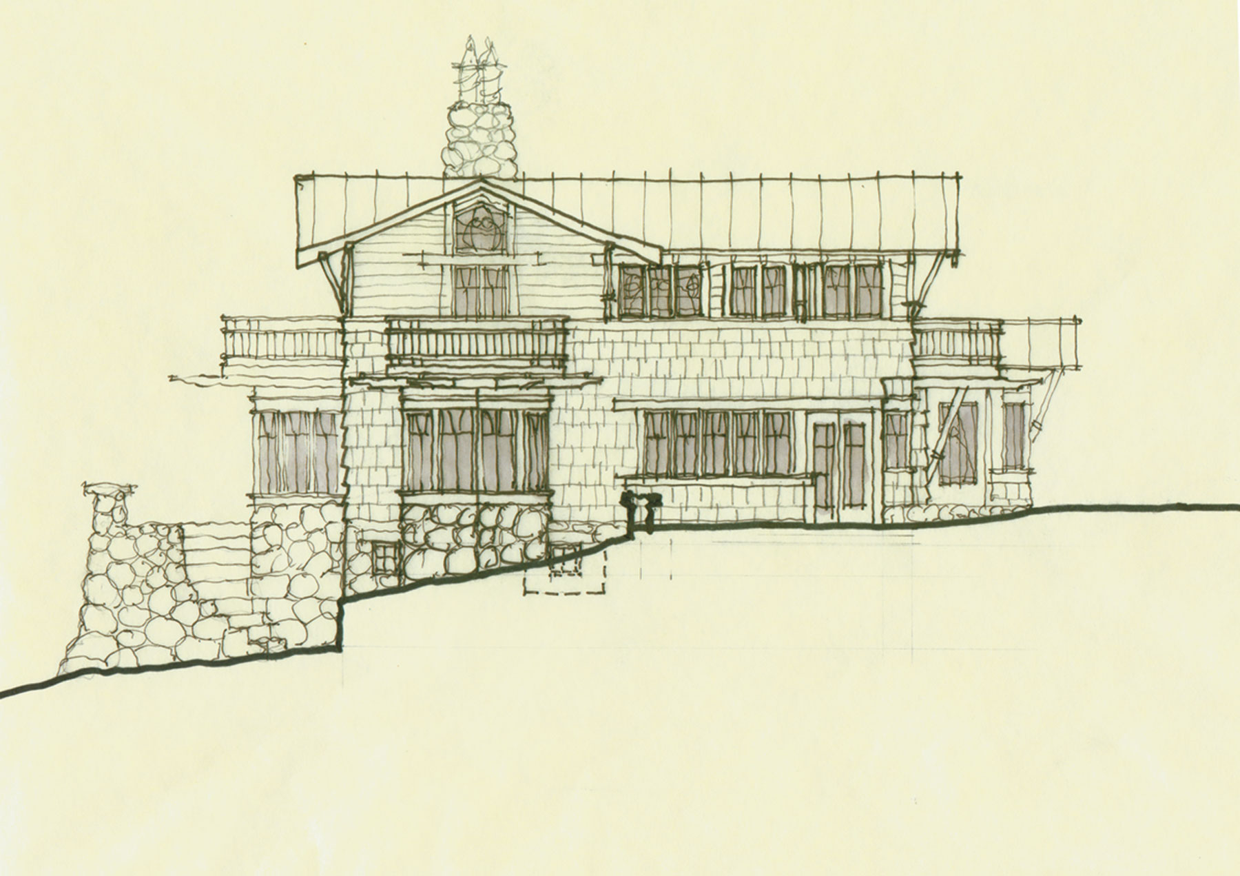 Lavender Farm Schematic Design - South Elevation